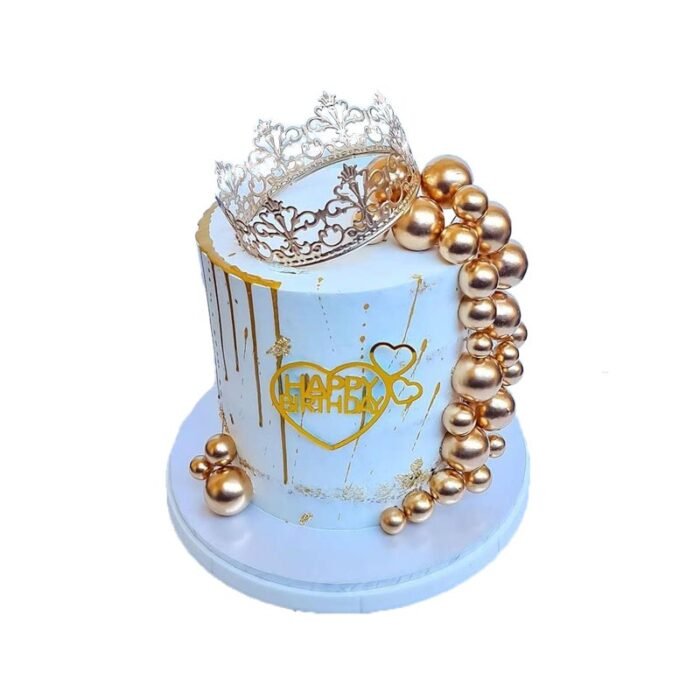 White Gold Crown Cake