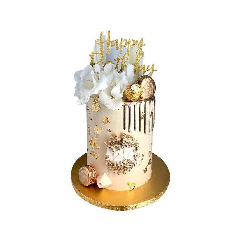 Gold And Macron Tall Theme Cake Gold And Macron Tall Theme Cake